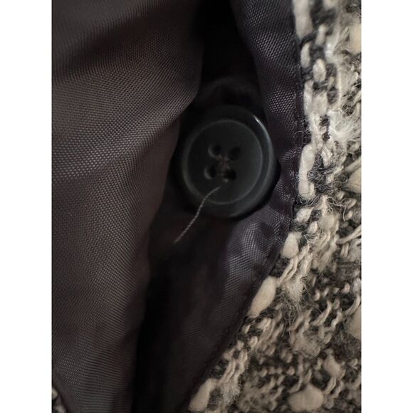 Mossimo Supply Co. Women Coat Tweed Hooded Front Tie Belt Pockets Lined Medium - Picture 10 of 11